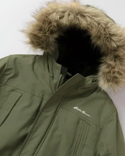 Miniatura 6 de Eddie Bauer Abrigo de invierno para niños, chaqueta parka impermeable con capucha de piel sintética (3-20)