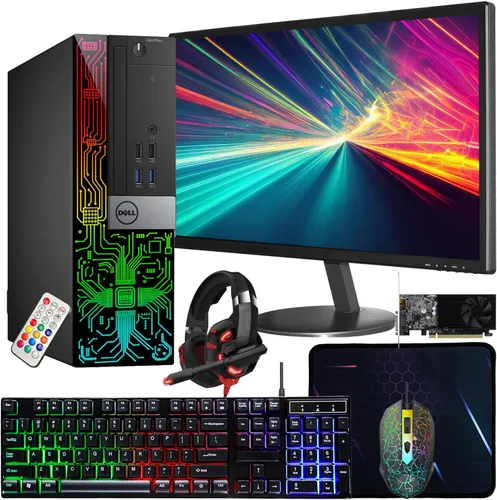 Miniatura 7 de Dell Escritorio para juegos OptiPlex 3060 SFF RGB, Intel Core i5-8500, 16GB RAM, 512GB NVMe, 1TB HDD, monitor HDMI de 22 pulgadas, GeForce GT 1030