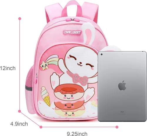 Miniatura 2 de Reqinqin Lindas mochilas reales para niños pequeños, mini bolsa de viaje de dibujos animados de animales para bebé niña niño de 1 a 5 años