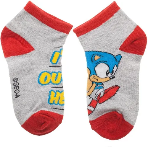 Miniatura 4 de Bioworld Sega Sonic The Hedgehog - Calcetines de tobillo juvenil, 4 pares, Multi