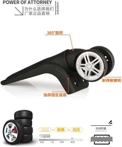 Miniatura 3 de Ruedas giratorias conectadas silenciosas de plástico y poliuretano de 3 pulgadas para equipaje, compatible con automóviles de pasajeros y SUV