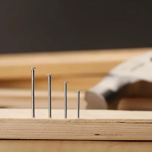 Miniatura 7 de Mr. Pen - Kit de clavos surtidos, 400 unidades, 6 tamaños, plateados, clavos pequeños para colgar cuadros, clavos de acabado, clavos de pared