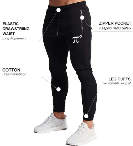 Miniatura 4 de Wangdo - Pantalones deportivos para hombre con bolsillos con cremallera