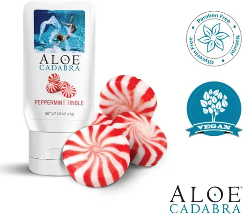 Miniatura 5 de Aloe Cadabra Lubricante Personal Saborizado y Humectante Vaginal, Lubricante de Aloe Orgánico Comestible para Hombres, Mujeres y Parejas, Sin