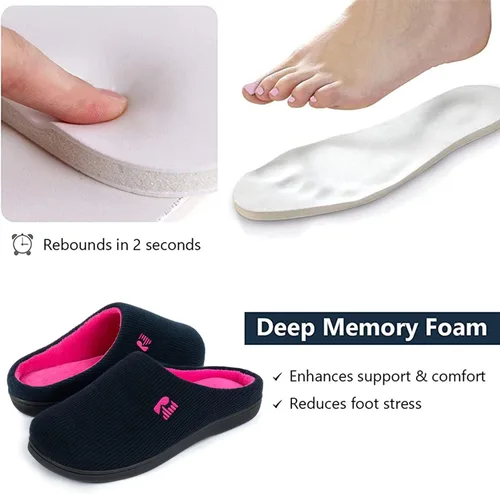 Miniatura 4 de RockDove Pantuflas originales de espuma viscoelástica bicolor para mujer, 5-12