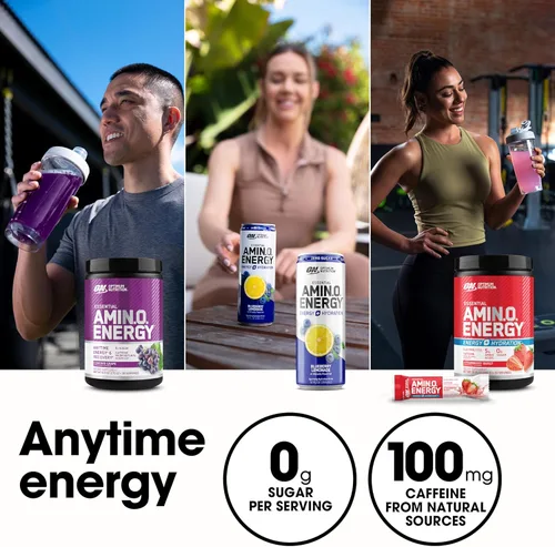 Miniatura 7 de Optimum Nutrition Amino Energy - Polvo energético para antes del entrenamiento con té verde, BCAA, aminoácidos, extracto de café verde, sabor