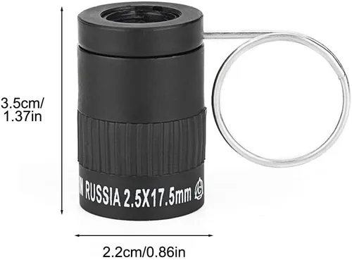 Miniatura 4 de Mini telescopio monocular, 0.098 x 0.689 in, enfoque óptico portátil, alcance de detección con anillo de metal para eventos deportivos, observación