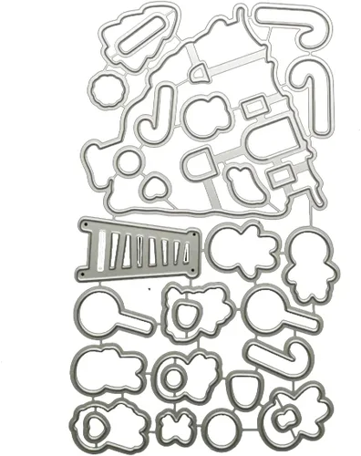 Miniatura 6 de Juego de sellos y troqueles transparentes de silicona para la fabricación de tarjetas, troqueles de corte, plantillas de corte para álbumes