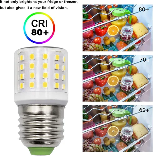 Miniatura 7 de Kei D34l AC100-265V 3.5W - Bombilla de repuesto para refrigerador Frigidaire 5304511738 para congelador, luz blanca diurna, 5000 K, paquete de 1