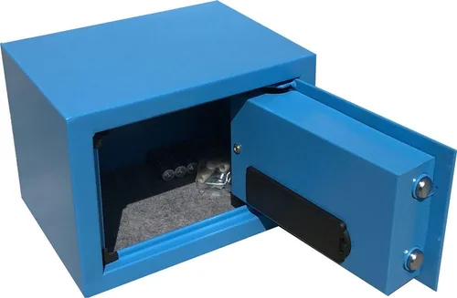 Miniatura 3 de Caja de seguridad electrónica digital de pared para pistola de joyería Efectivo ValuABLE (Azul)