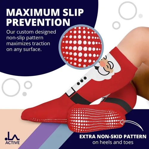 Miniatura 2 de LA Active - 5 pares de calcetines altos para la rodilla (algodón antideslizante)