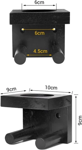 Miniatura 7 de TOBWOLF Soporte de pared para bate de béisbol 2 en 1, sostiene al bate y la pelota juntos, soporte vertical de pared combinado de madera maciza