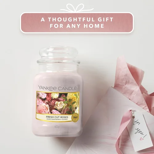 Miniatura 5 de Yankee Candle Vela perfumada en tarro grande, rosas recién cortadas, hasta 150 horas de tiempo de combustión