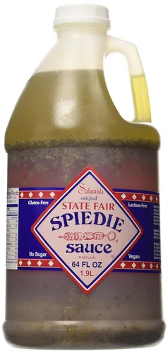 Salamida New York State Fair Spiedie Original Sauce, 64 onzas – Auténtico adobo con sabor de Nueva York para carnes, aves, pescado, verduras y más,