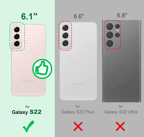 Miniatura 2 de Silverback Funda transparente para Samsung Galaxy S22 con soporte de anillo, amortiguador de golpes protector a prueba de golpes para Galaxy S22