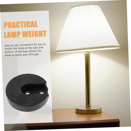 Miniatura 4 de Lámpara de mesa Base Contrapeso Piezas de luz Soporte de escritorio Pantalla Base de la lámpara de peso redondo Peso Linterna Peso profesional Mesa