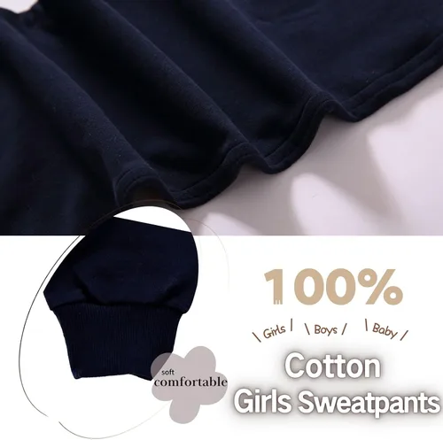 Miniatura 3 de IjnUhb Pantalones deportivos para niños pequeños, cintura ajustable, unisex, con cordón, pantalones casuales para bebés