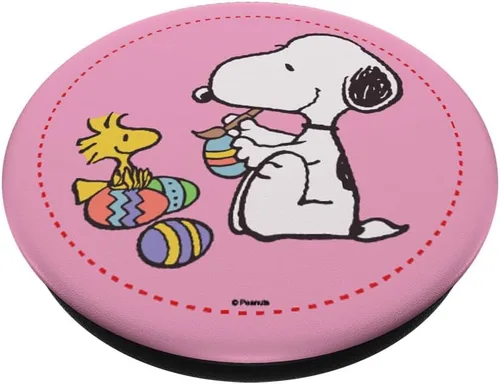 Miniatura 2 de Cacahuetes Snoopy y Woodstock Huevos de Pascua PopSockets intercambiables PopGrip