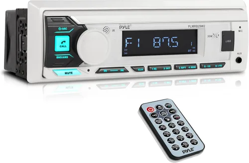 Miniatura 9 de Pyle Amplificador de potencia para receptor estéreo marino, lector de tarjetas AM/FM/MP3/USB/Aux/SD, receptor estéreo marino, DIN único, 30