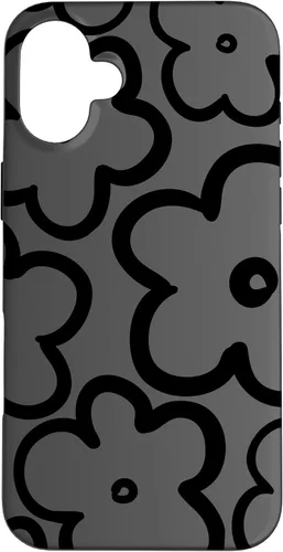 Miniatura 23 de Cute Flower Pattern Wildflower Charcoal Grey Black Floral Case for iPhone 17