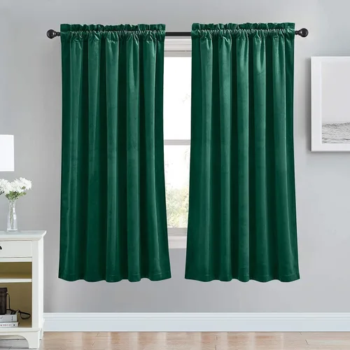 Miniatura 52 de RYB HOME Cortinas de terciopelo verde oliva de 72 pulgadas de largo, cortinas opacas con aislamiento térmico, tratamiento de ventana, decoración