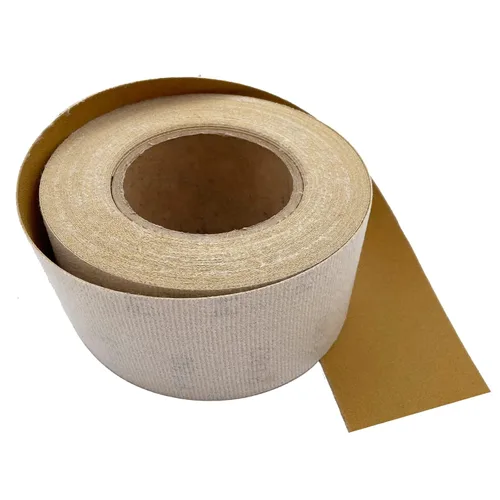 Miniatura 6 de Rollo de papel de lija de grano 180 con gancho y bucle, 2-3/4 pulgadas x 20 yardas de óxido de aluminio con respaldo de gancho y bucle, paño