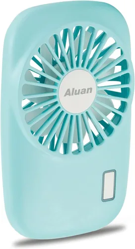 Miniatura 14 de Aluan Miniventilador de mano, potente, pequeño, personal, portátil, velocidad ajustable, USB, recargable, ventilador de pestañas para niños, niñas