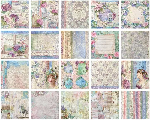 Kit de papel para álbum de recortes, collage de rosas retro, agenda, planificador, materiales, suministros de decoración de diario basura para 4