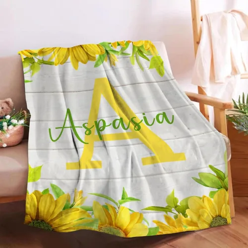 Miniatura 43 de Manta de bebé personalizada para niñas y niños pequeños, recién nacidos, regalos personalizados de vaca floral con nombre y texto, 40 x 30 pulgadas
