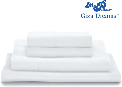 Miniatura 30 de Sábanas MyPillow Giza Dreams, 100% algodón egipcio Giza certificado, bolsillo profundo, tejido de satén [Individual, Azul Verde Floral]