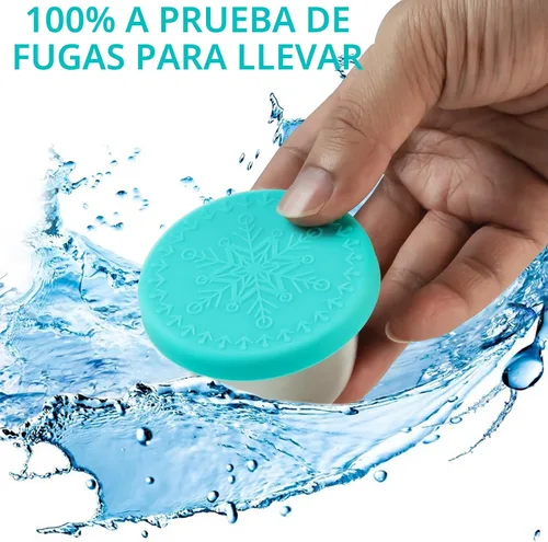 Miniatura 4 de Freshmage [Paquete de 6 de 2.4 onzas] Recipiente de aderezo de acero inoxidable con tapas de silicona, recipientes reutilizables a prueba de fugas