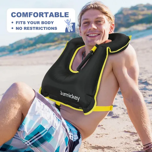 Miniatura 3 de Chaleco inflable de esnórquel para adultos, chaqueta de esnórquel portátil, chaleco de flotabilidad para esnórquel, natación, kayak, canotaje, carga