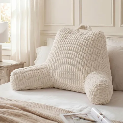 Miniatura 25 de Blissful Diary Almohada de lectura para sentarse en la cama, almohada de espalda de franela para adultos y niños, cojín de respaldo para sentarse