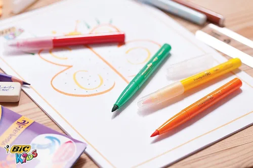 Miniatura 10 de BIC Bolígrafos para colorear Visaquarelle para niños, paquete de 10