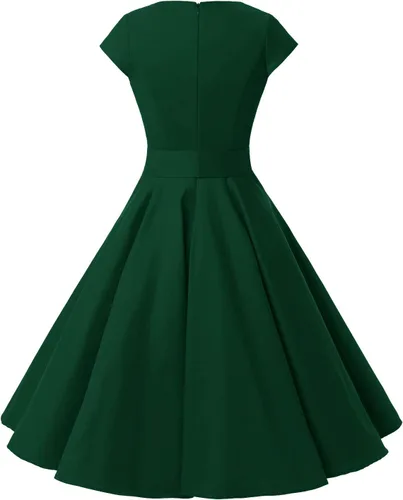 Miniatura 56 de Dressystar - Vestidos clásicos de fiesta con mangas casquillo, estilo Rockabilly y retro de la década de 1950