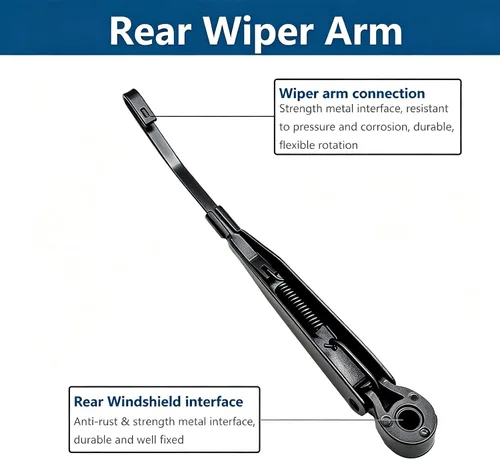 Miniatura 5 de Juego de brazo y escobilla de limpiaparabrisas trasero para Dodge Grand Caravan 2008-2019 / Chrysler Town & Country 2008-2016 Reemplazo de ventana