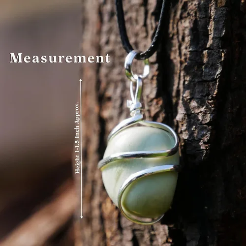 Miniatura 79 de PYOR Collar con colgante curativo de Reiki de cristal, gemas de buena suerte, prosperidad, riqueza, piedras preciosas naturales, collares de buena