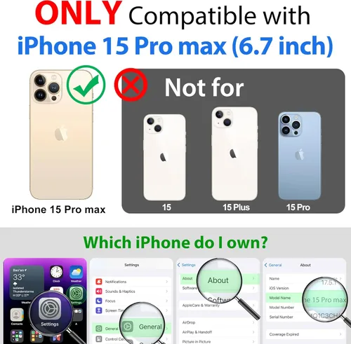 Miniatura 2 de SPORTLINK Funda para iPhone 15 Pro Max, IP68 resistente al agua, protección militar, cuerpo completo, resistente, a prueba de golpes, sellado 360, a