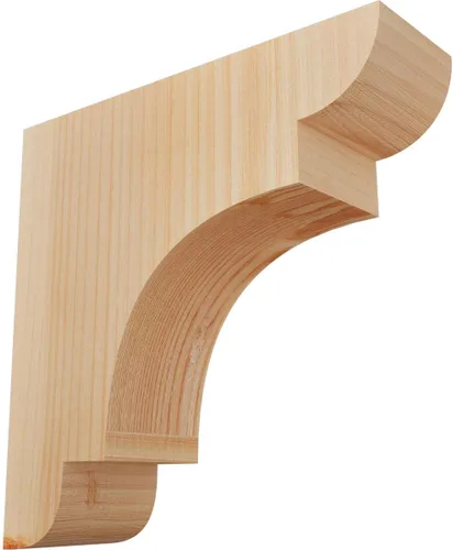 Miniatura 87 de Ekena Millwork COR04X12X12NEB00RWR 4 pulgadas de ancho x 12 pulgadas de profundidad x 12 pulgadas de alto New Brighton Rough Sawn Corbel, cedro rojo