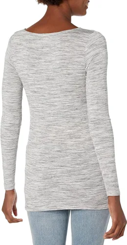 Miniatura 4 de Motherhood Maternity Camiseta de maternidad de manga larga con cuello redondo para mujer