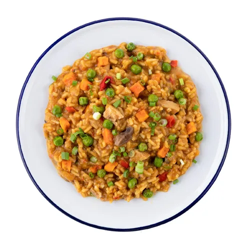 Miniatura 3 de Mountain House Teriyaki de pollo con arroz (2 porciones) Arroz frito con pollo (2 porciones) Alimentos liofilizados para mochileros