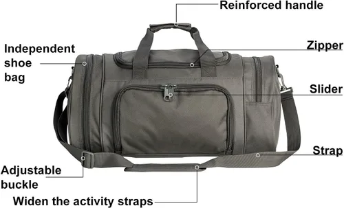 Miniatura 7 de Miramrax Bolsa de gimnasio para hombres y mujeres con compartimento para zapatos, deporte, fin de semana, viajes, durante la noche, bolsa