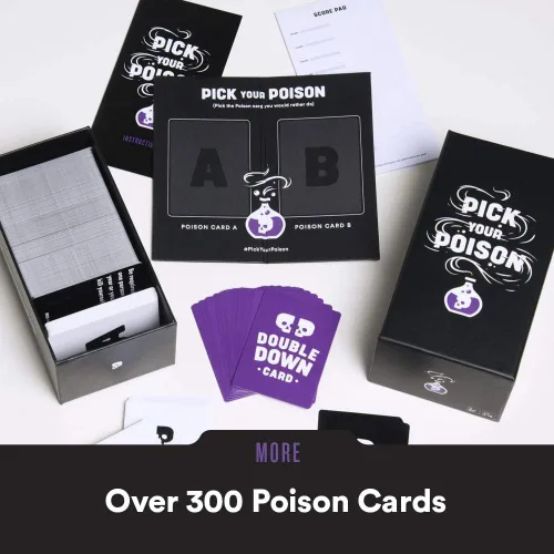 Miniatura 4 de Pick Your Poison Edición familiar – Divertido juego de fiesta "Would You Rather" para niños, adolescentes y adultos Divertido juego de cartas