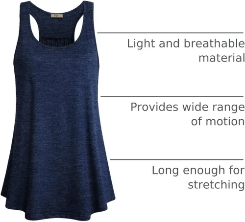 Miniatura 22 de Cestyle - Camiseta sin mangas para mujer, cuello redondo, corte holgado, para entrenamiento