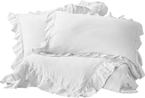 Miniatura 10 de Juego de funda de edredón de algodón orgánico tamaño King, juego de ropa de cama de 3 piezas, funda de edredón suave tamaño King con 2 fundas, funda