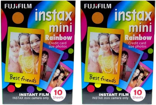 Fujifilm Película instantánea Instax Mini, 10 hojas, juego de 2 valores