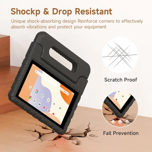 Miniatura 5 de Funda para tablet Walmart Onn de 7 pulgadas Gen 4 2024 Modelo: 100135924, peso ligero, a prueba de golpes, duradero, con soporte de mango Negro