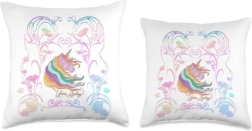 Miniatura 3 de Unicorn Academy Enchanting Graphic Logo Throw Pillow, 18 x 18, multicolor