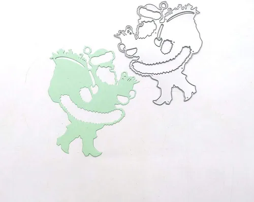 Miniatura 5 de Troqueles de metal para Papá Noel, Navidad, Papá Noel, lleva una bolsa, Papá Noel trae regalos troquelados troquelados, plantillas en relieve, molde