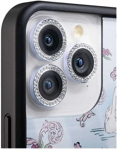 Miniatura 4 de Fundas Wildflower - Plata con Brillo de Cámara, Compatible con Apple iPhone 14 y 14 Plus Funda de Teléfono Compatible, Chispeante, Reflectante